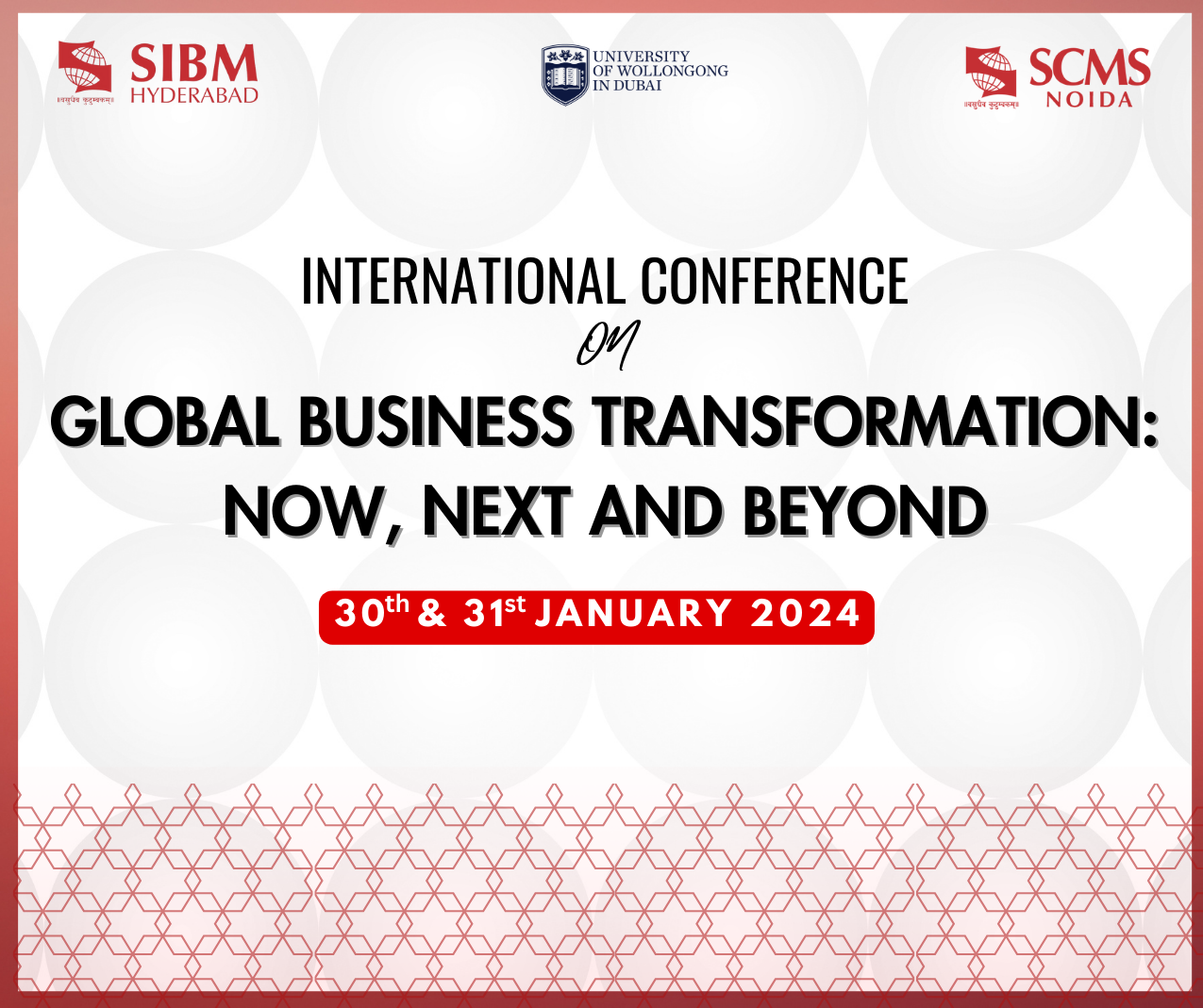 SCMS Noida international conference on global business transformation